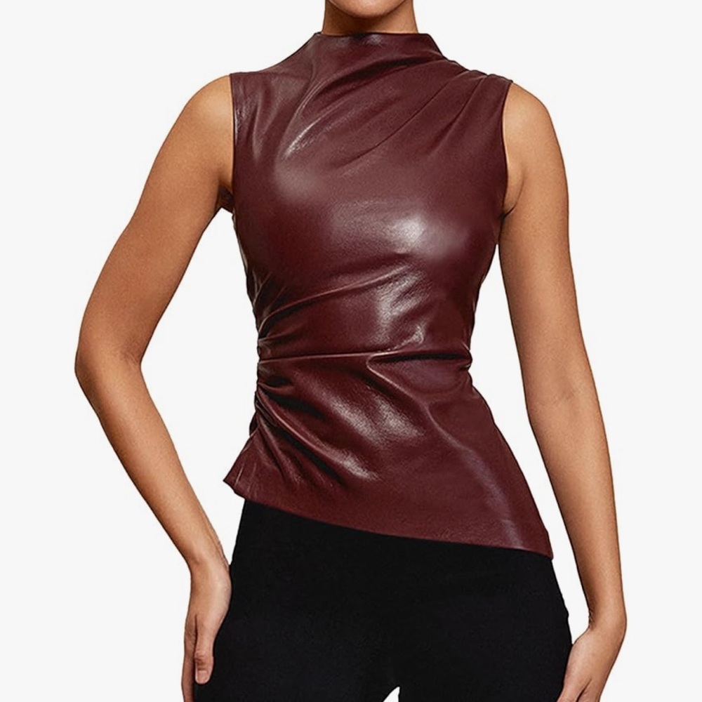 NWT Soera Sleeveless Burgundy Top